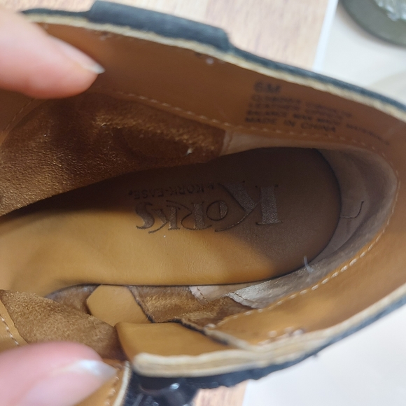 Korks Kork Ease Shamira Booties Womens 9.5 M Black Leather Heeled Ankle Boots - Picture 8 of 12